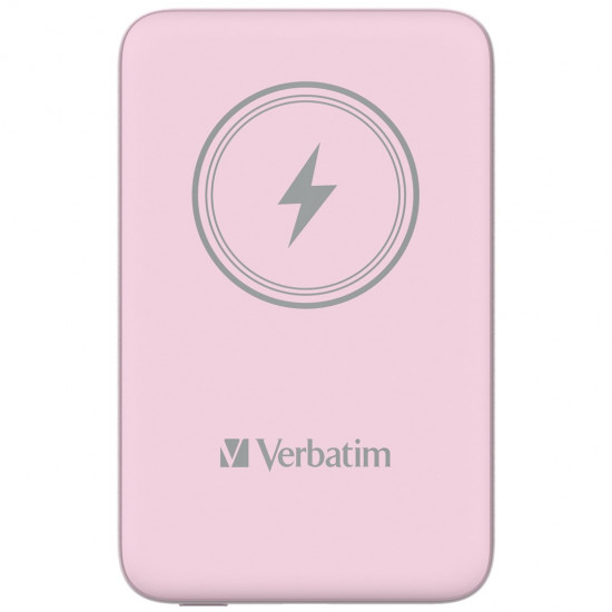 Verbatim Charge 'n' Go Magnetic Wireless Power Bank 10000mAh Pink