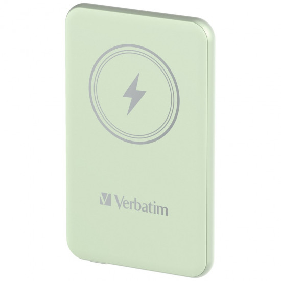 Verbatim Charge 'n' Go Magnetic Wireless Power Bank 5000mAh Green