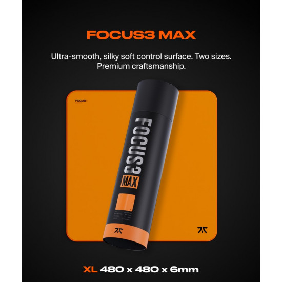 Fnatic Focus3 MAX L Gaming mouse pad Orange