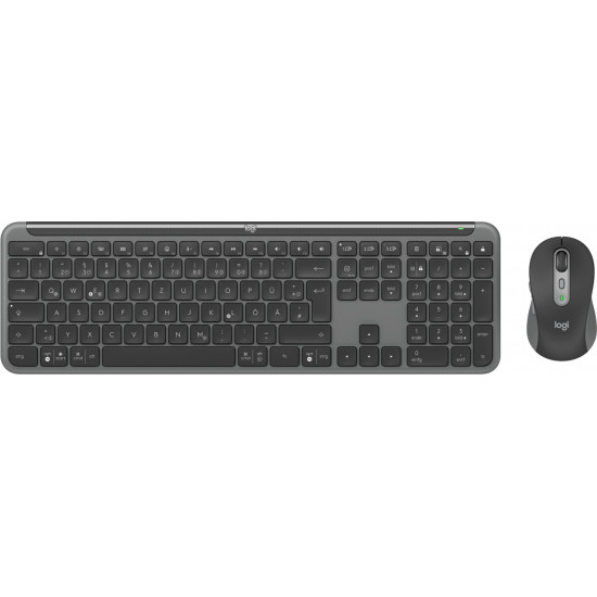 Logitech MK950 Signature for Business keyboard Mouse included Office RF Wireless + Bluetooth QWERTZ German Graphite