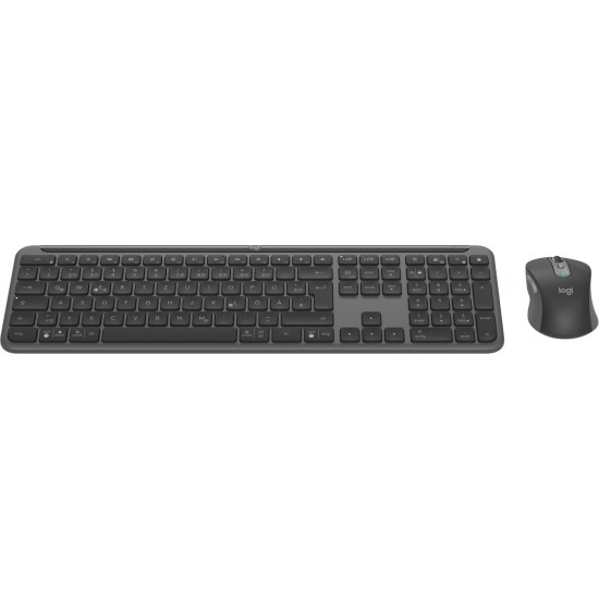 Logitech MK950 Signature for Business keyboard Mouse included Office RF Wireless + Bluetooth QWERTZ German Graphite