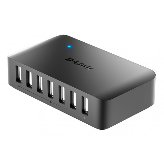 D-Link DUB-H7 USB 2.0 Type-C 480 Mbit/s Black