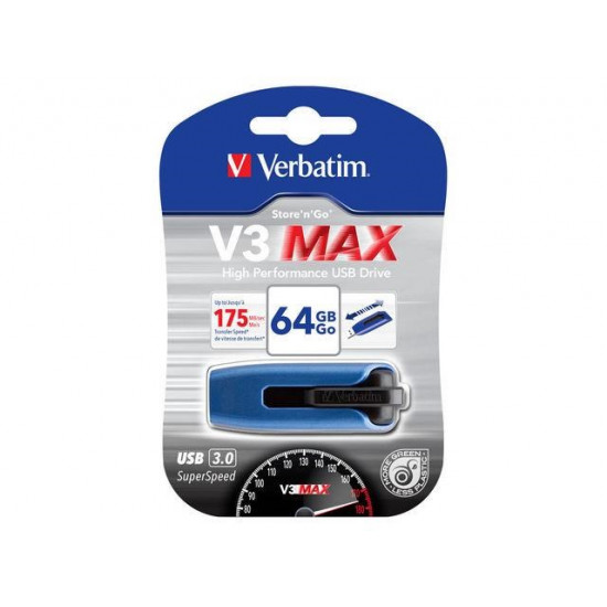 Verbatim V3 MAX - USB 3.0 Drive 64 GB - Blue