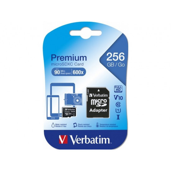 Verbatim memory card 256 GB SDXC Class 10 UHS-1