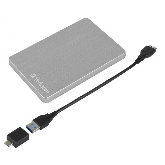 Verbatim Store 'n' Go ALU Slim Portable Hard Drive 2TB Silver