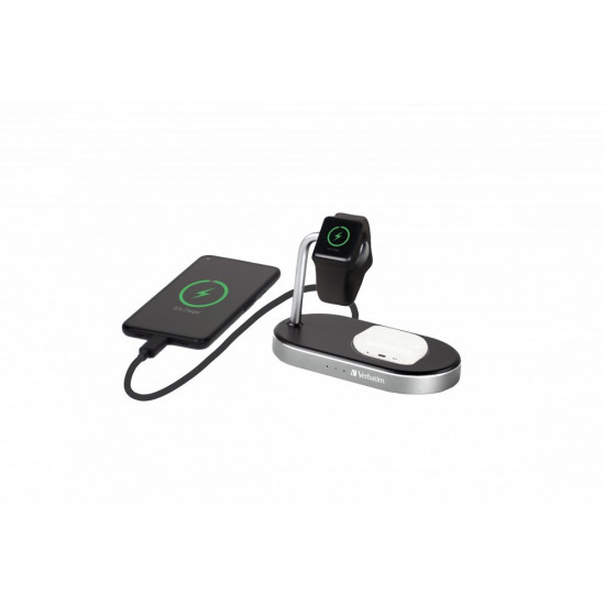 Verbatim WCS-02 Universal Black USB Wireless charging Fast charging Indoor