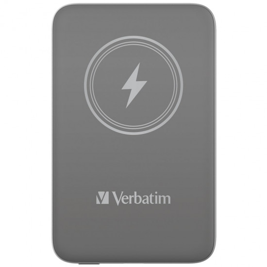 Verbatim Charge 'n' Go Magnetic Wireless Power Bank 10000mAh Grey