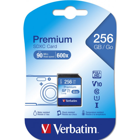 Verbatim Premium 256 GB SDXC UHS-I Class 10