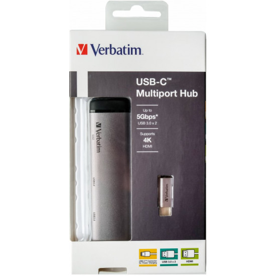 Verbatim 49140 laptop dock/port replicator USB 3.2 Gen 1 (3.1 Gen 1) Type-C