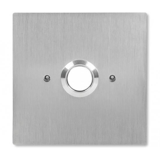 ACO INS-OB-60 NO Button for Output, Illuminated, Flush-mounted, Stainless Steel, for O60 Electrical Box