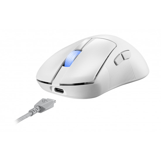 ASUS ROG Keris II Ace Wireless AimPoint White mouse Gaming Right-hand RF Wireless + Bluetooth + USB Type-A Optical 42000 DPI