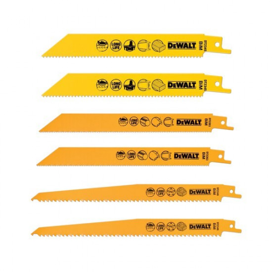 DeWALT DT2444-QZ jigsaw/scroll saw/reciprocating saw blade Sabre saw blade Bimetal 6 pc(s)