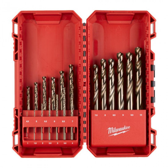 MILWAUKEE METAL HSS CO DRILL BIT KPL 19pcs. /1-10mm/.