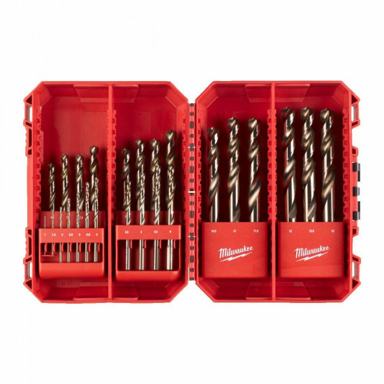 MILWAUKEE METAL HSS CO DRILL BIT SET 25pcs. /1-13mm/.