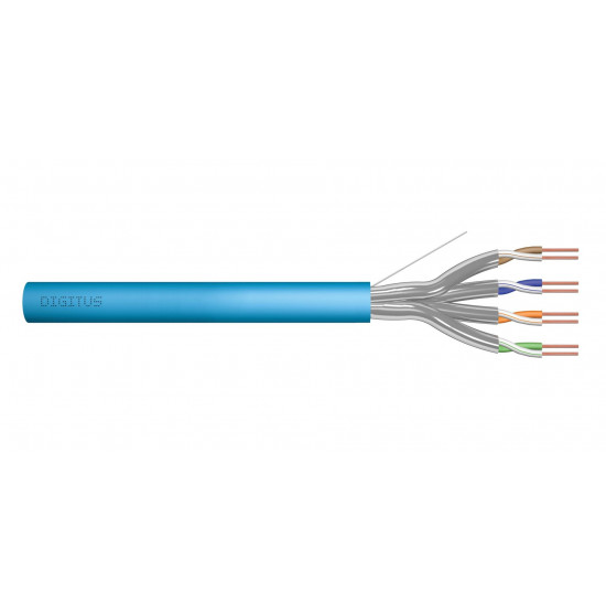 DIGITUS Cat.6A, U/FTP, Dca, AWG 23/1, LSOH, 50m, blue installation cable