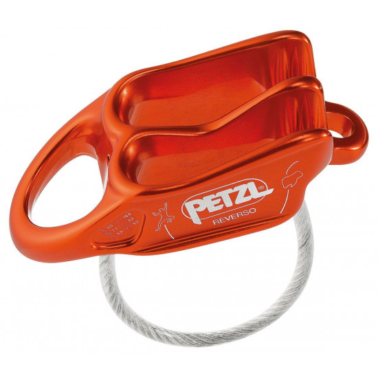 Reverso belay device - red PETZL