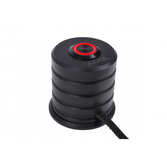 Alphacool Power Button with Button 19mm Red Illuminated - Deep Black