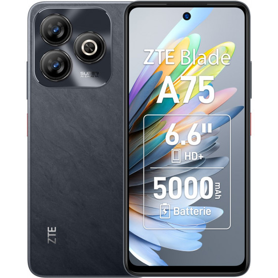 ZTE Blade A75 16.8 cm (6.6) Dual SIM Android 9.0 4G USB Type-C 4 GB 128 GB 5000 mAh Black