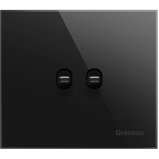 Double Push Button SWITCH Black Grenton