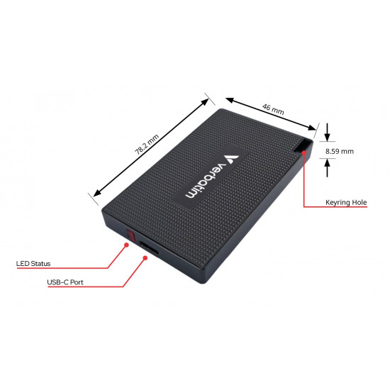 Verbatim Metal Mini SSD USB-C 3.Gen 2 512 GB