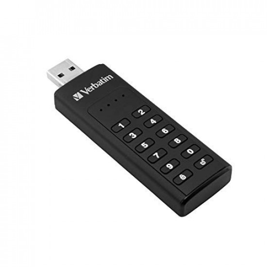 Verbatim Keypad Secure - USB 3.0 Drivecon tastierino d'accesso e crittografia dei dati - 128 GB - Black