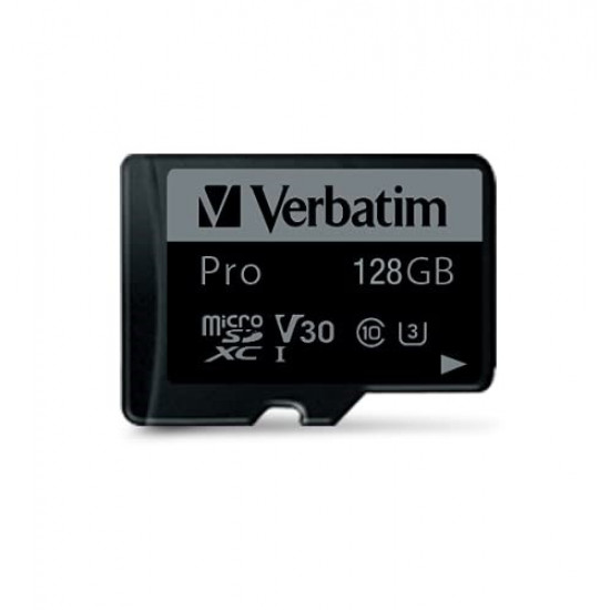 SD MicroSD Card 128GB Verbatim SDHC Pro Class 10 + Adapter retail