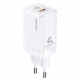 Usams T41 47W GaN 1xUSB-C + 1xUSB PD 3.0 QC 4.0 Wall Charger without Cable - White