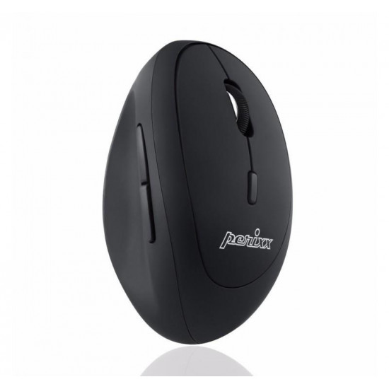 Perixx PERIMICE-719 Wireless Mouse Optical Vertical Vertical Clickless Black Silent