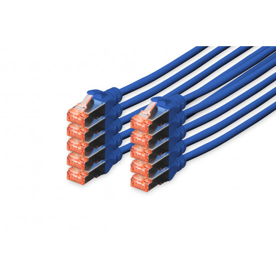 Digitus CAT 6 S/FTP patch cord, 10 units