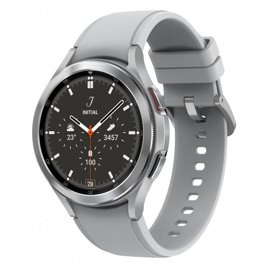 Samsung Galaxy Watch4 Classic 3.56 cm (1.4) OLED 46 mm Digital 450 x 450 pixels Touchscreen Silver Wi-Fi GPS (satellite)