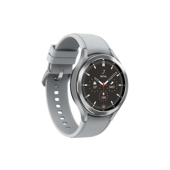 Samsung Galaxy Watch4 Classic 3.56 cm (1.4) OLED 46 mm Digital 450 x 450 pixels Touchscreen Silver Wi-Fi GPS (satellite)