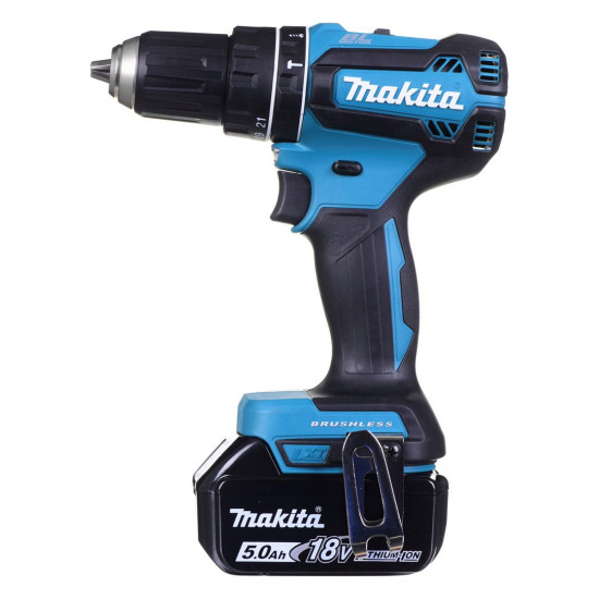 Makita DHP485RTJ drill 28500 RPM Keyless 1.5 kg Black, Blue