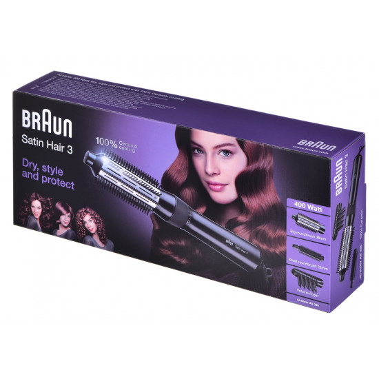 Braun AS330 Hot air brush Warm Black 400 W 2 m