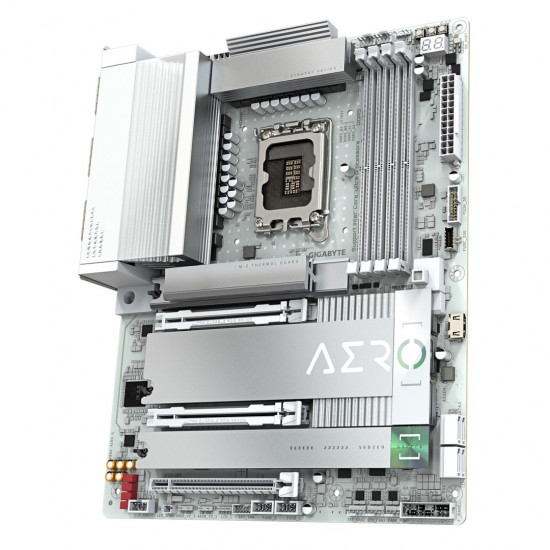 GIGABYTE Z890 AERO G Motherboard - Supports Intel Core Ultra (Series 2) CPUs, 16+1+2 phases VRM, up to 8800MHz DDR5 (OC), 1xPCIe 5.0 + 4xPCIe 4.0,Wi-Fi 7, 2.5GbE LAN, Thunderbolt 4