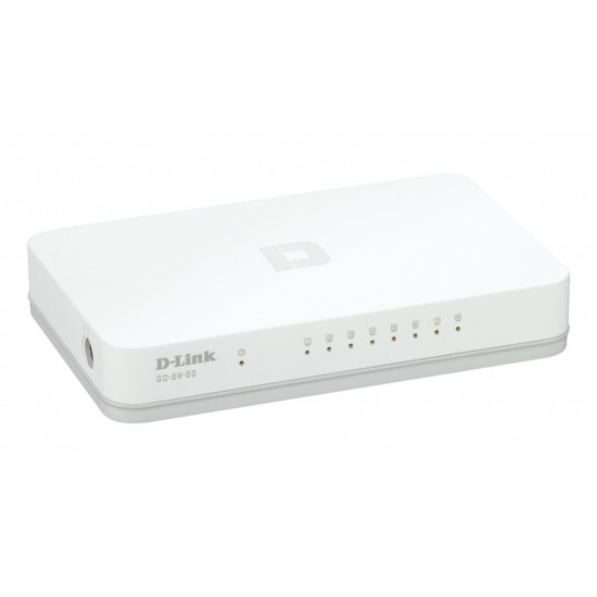 D-Link GO-SW-8G/E network switch Unmanaged Gigabit Ethernet (10/100/1000) White