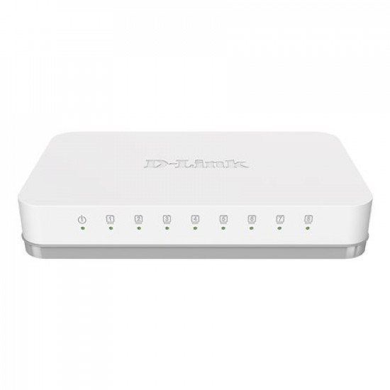 D-Link GO-SW-8G/E network switch Unmanaged Gigabit Ethernet (10/100/1000) White