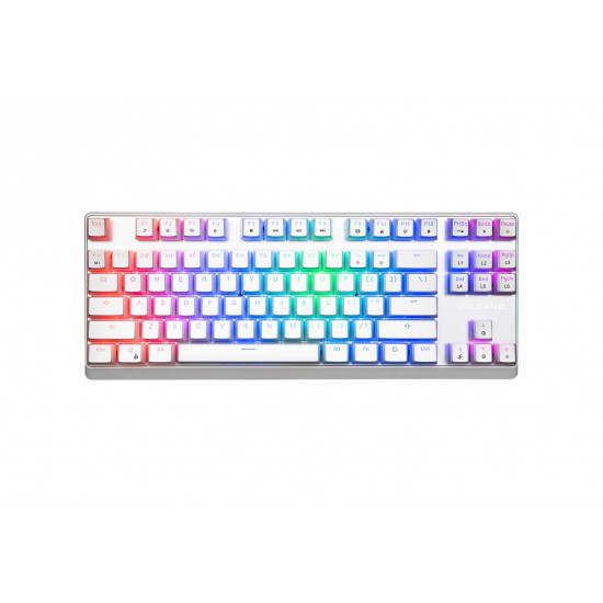 Modecom Volcano Lanparty Pudding Edition RGB (Outemu Blue) Mechanical Keyboard, White