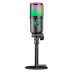 Mikrofon przewodowy Defender GLOW GMC 400 ze statywem STREAM strumieniowy RGB USB