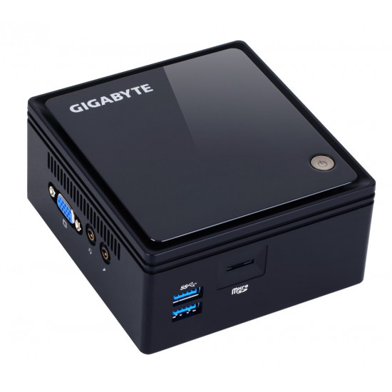 GIGABYTE GB-BACE-3160 PC/workstation barebone 0.69L sized PC Black J3160 1.6 GHz