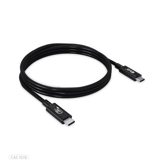 Club3D CAC-1576 USB4 GEN3X2 TYPE-C BI-DIRECTIONAL CABLE 8K60HZ,DATA 40GBPS, PD 240W(48V/5A) EPR M/M 1M / 3.28FT