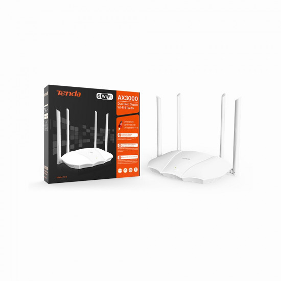 Tenda TX9 AX3000 wireless router Gigabit Ethernet Dual-band (2.4 GHz / 5 GHz) White