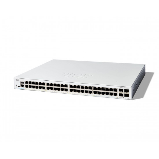 Cisco Catalyst 1200-48T-4G Smart Switch, 48 Port GE, 4x1GE SFP, Limited Lifetime Protection (C1200-48T-4G)