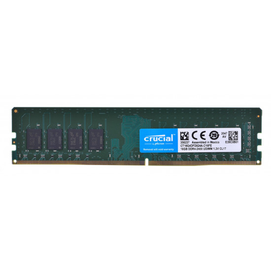 DDR4 Crucial 16GB (1x16GB) 2400MHz CL17 1.2V DRx8 Memory