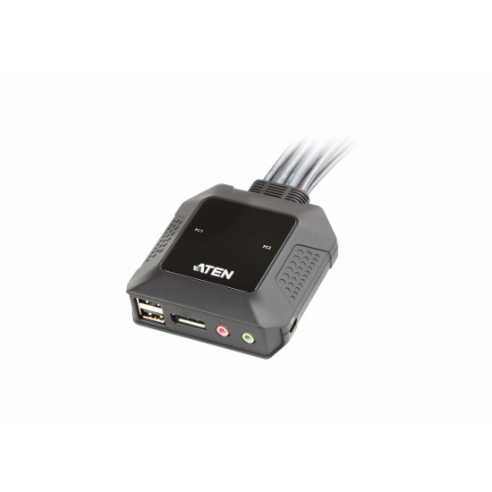 ATEN 2-Port USB DisPlayPort Cable KVM Switch