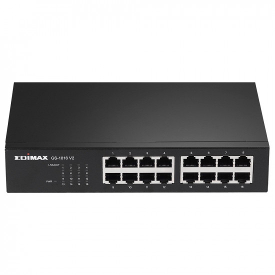 Edimax GS-1016 V2 network switch Managed Gigabit Ethernet (10/100/1000) Black