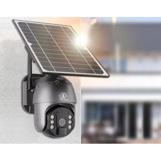 Extralink 3G/4G/LTE camera Mystic 4G PTZ with solar panel 8W, 1080p, IP66, 4x 18650 battery