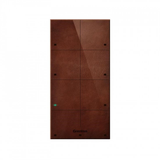 GRENTON TOUCH PANEL/ 8 TOUCH AREAS/ TF-BUS/ DARK, MADE OF NATURAL LEATHER FRONT