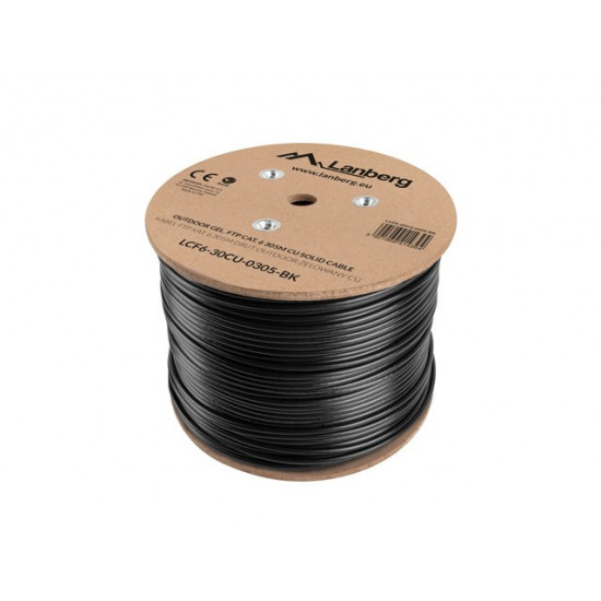 Lanberg LCF6-30CU-0305-BK networking cable Black 305 m Cat.6 outdoor