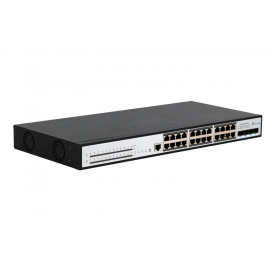 Extralink PoE Switch Chiron Pro 24x RJ45 1000Mb/s PoE, 4x SFP+, L3, managed, 370W