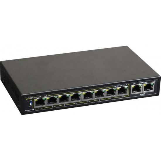 PULSAR S108-90W network switch Managed Fast Ethernet (10/100) Power over Ethernet (PoE) Black